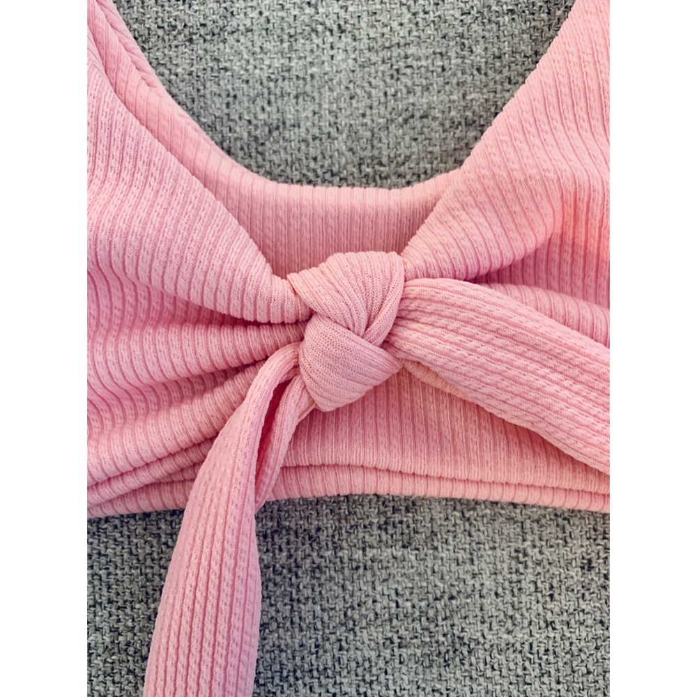 Knot Ribbed Bikini Top - Picture 4 of 5
